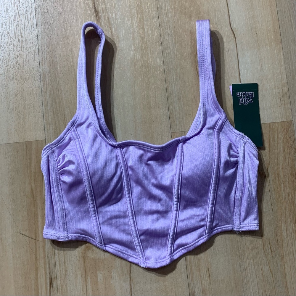 Wild Fable Purple top with removable bra size XS (0-2)